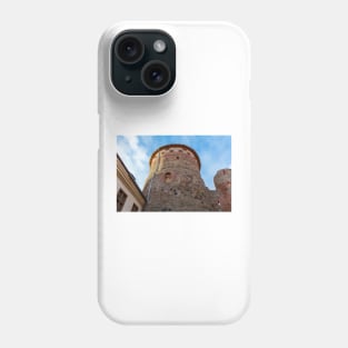 Medieval Bauska Castle courtyard with lookout tower Phone Case