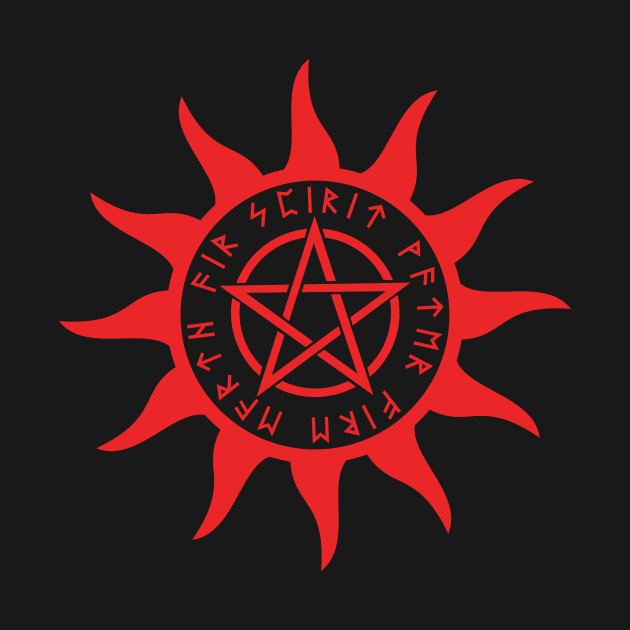 Red Sun Pentacle by Kulturmagazine