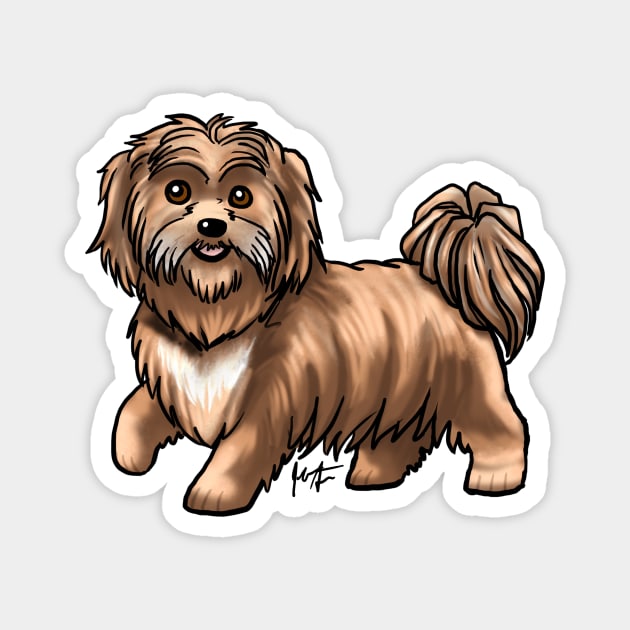 Dog - Shih Tzu - Liver Magnet by Jen's Dogs Custom Gifts and Designs