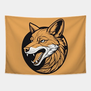 Coyote crest + back print Tapestry