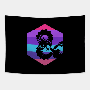 D20 Dragon Cyberpunk Tapestry