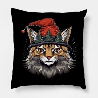 American Bobcat Christmas Pillow