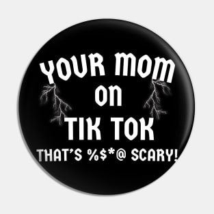Halloween Scary Mom T-Shirt Funny Humorous T-Shirt Pin
