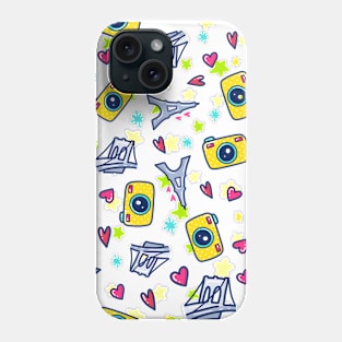 Camera & Eiffel Tower - Doodle Phone Case