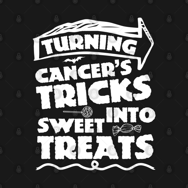 lung cancer awareness white ribbon turning cancer's tricks into sweet treats by Shaderepublic