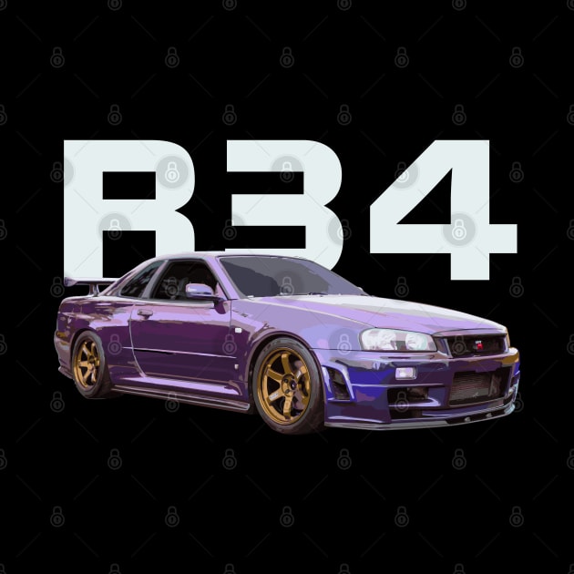 JDM CAR R34 bnr34 V-SPEC Midnight Purple III v-spec by cowtown_cowboy