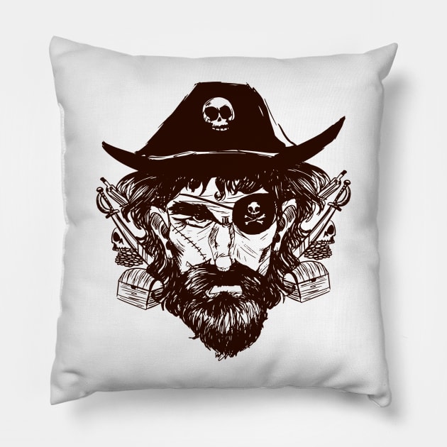 PIRATE Pillow by zackmuse1