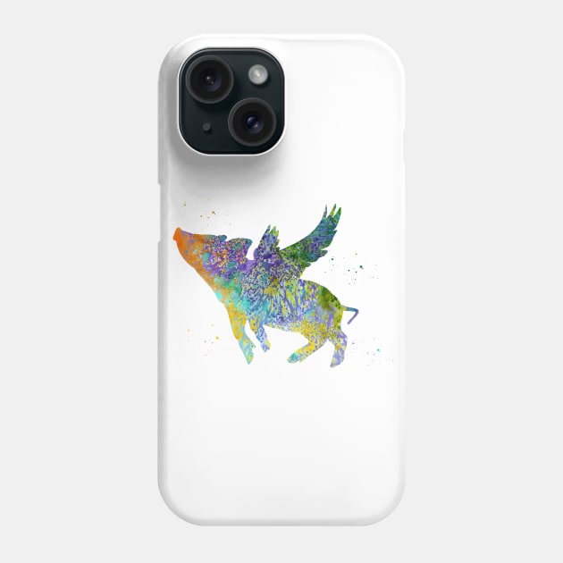 Flying Pig Phone Case by erzebeth