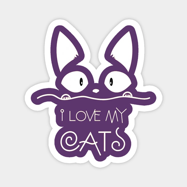 I Love My Cat Magnet by  El-Aal