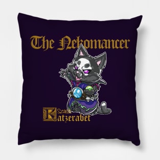 Fantasy Kittens Serie: the Nekomancer - Necromancer cat Pillow