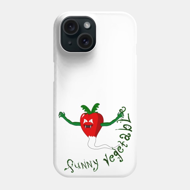 radish-funny vegetable Phone Case by Lucifier13