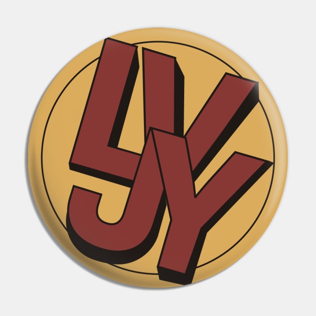 Lovejoy Band Name Circle Pin by planetjuniper