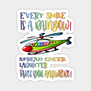 Joyful Journey Copter Rainbow Magnet