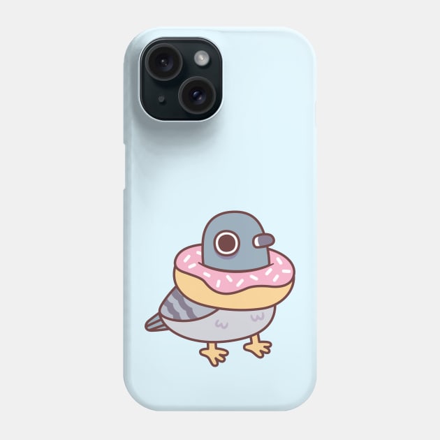 Cute Pigeon With Donut Necklace Funny Phone Case by rustydoodle