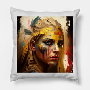 Powerful Warrior Woman #2 Pillow