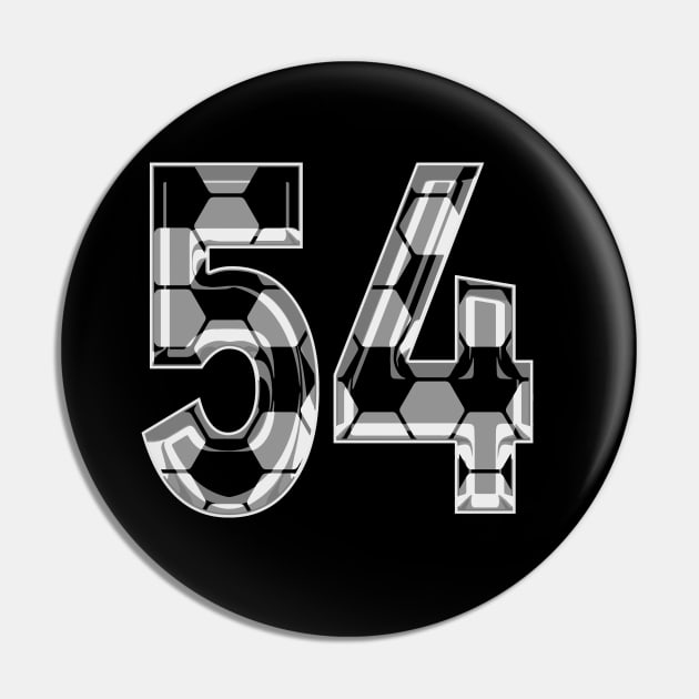 Soccer Number 54 Soccer Jersey #54 Soccer Mom Player Fan Pin by TeeCreations