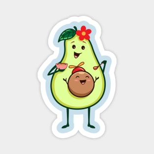 avocado mum feeding baby Magnet