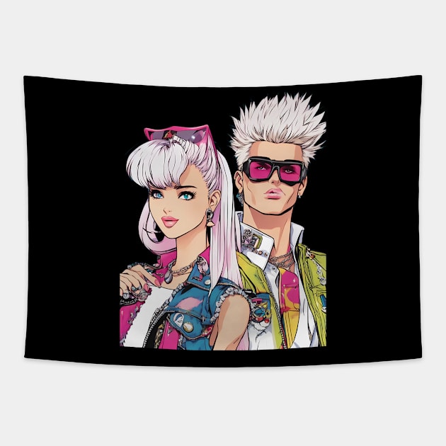 Romantic Lover Tapestry by animegirlnft