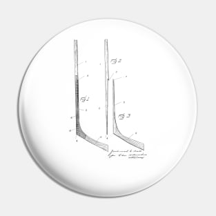 Hockey Stick Vintage Patent Hand Drawing Pin