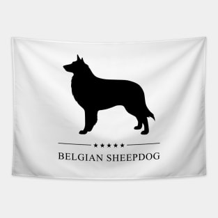 Belgian Sheepdog Black Silhouette Tapestry