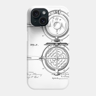 Waffle Iron Vintage Patent Hand Drawing Phone Case