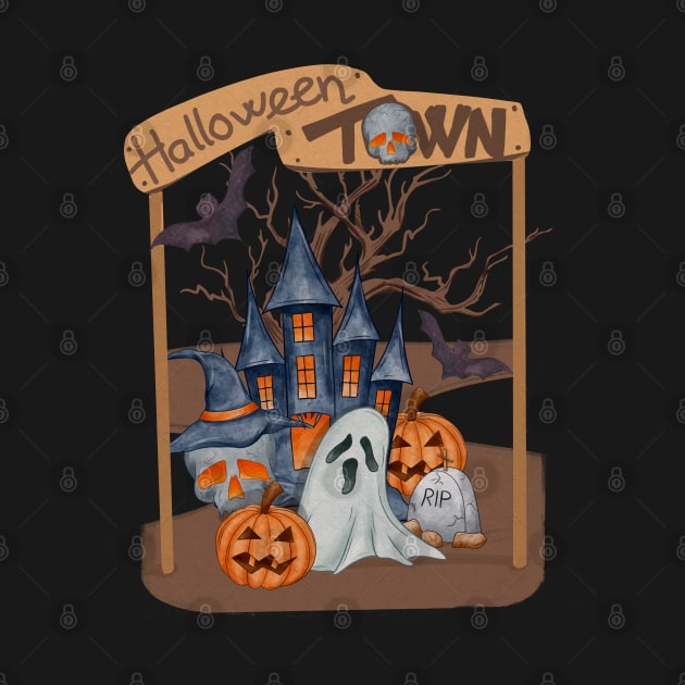 Halloween Town's Haunted Mansion by i am Cuta