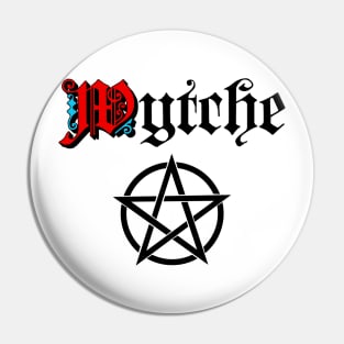 Wytche - Witch with Fancy "W" and Pentagram Pin