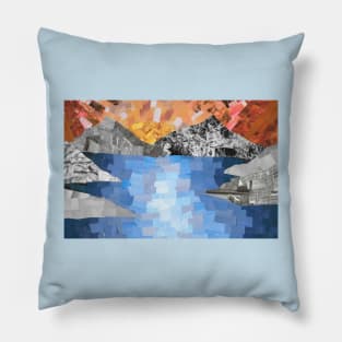 Mountains and the Sunset Pillow