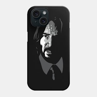 Keanu Reeves greyscale Phone Case