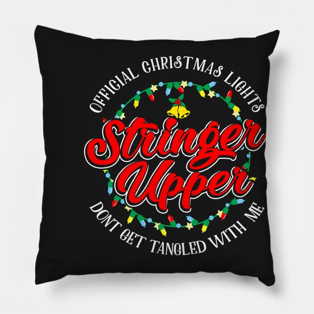 Official Christmas Lights Stringer Upper Pillow by Gavinstees