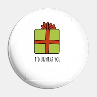 i’d unwrap you christmas funny inappropriate card Pin