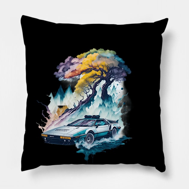 Summer Art DMC DeLorean Pillow by Shop Goods