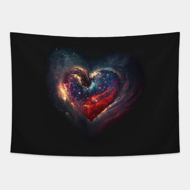 Love is a galaxy Tapestry by ArtOfArtiglio