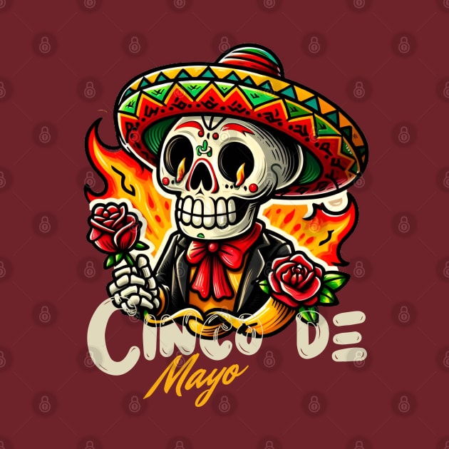 Cinco de mayo skull head by LionKingShirts