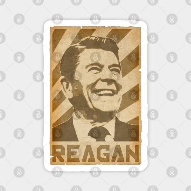 Ronald Reagan Retro Propaganda Magnet by Nerd_art