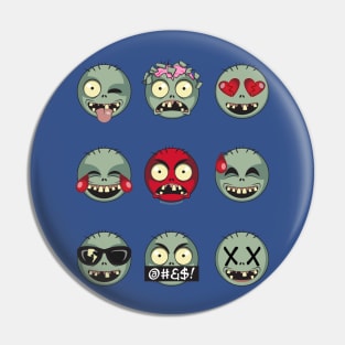 Zombie Emojis Pin