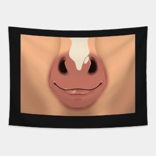 Strawberry Stripe Horse Face Tapestry