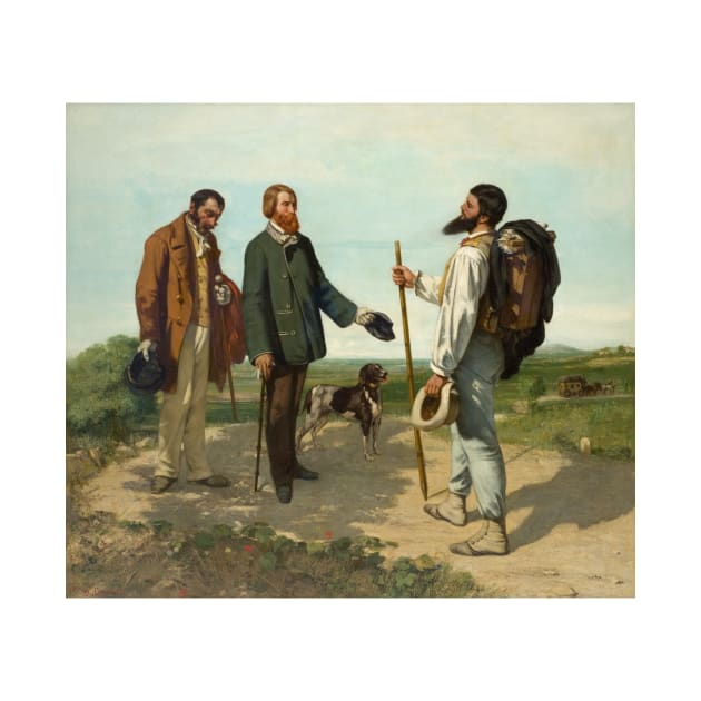 The Meeting or "Bonjour, Monsieur Courbet" by Gustave Courbet by Classic Art Stall