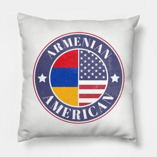 Proud Armenian-American Badge - Armenia Flag Pillow