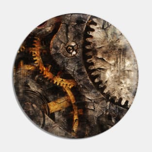 Gearing Up - Steampunk Gears Pin