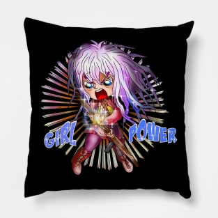 girl power angry elf sorcerer Pillow