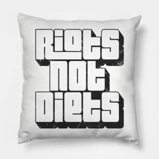 Riots Not Diets - Feminist Typographic Design Pillow