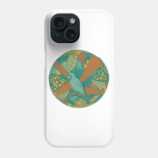 Mountain Green Circle of The Northern Cardinal Phone Case