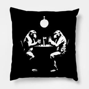 monkeys in the pub Pillow