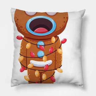 Christmas Sticker, Ginger Man Sticker Pillow