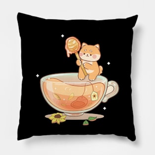 Shiba Honey Tea Cup Pillow