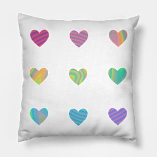 Mini Rainbow Static Hearts Sticker Pack Pillow