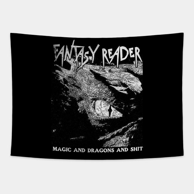 Fantasy Reader Magic and Dragons and Sh*t Book Lover Shirt, Book Nerd Shirt, Reading Lover Shirt, Librarian Shirt, Book Lover Gift Tapestry by ILOVEY2K