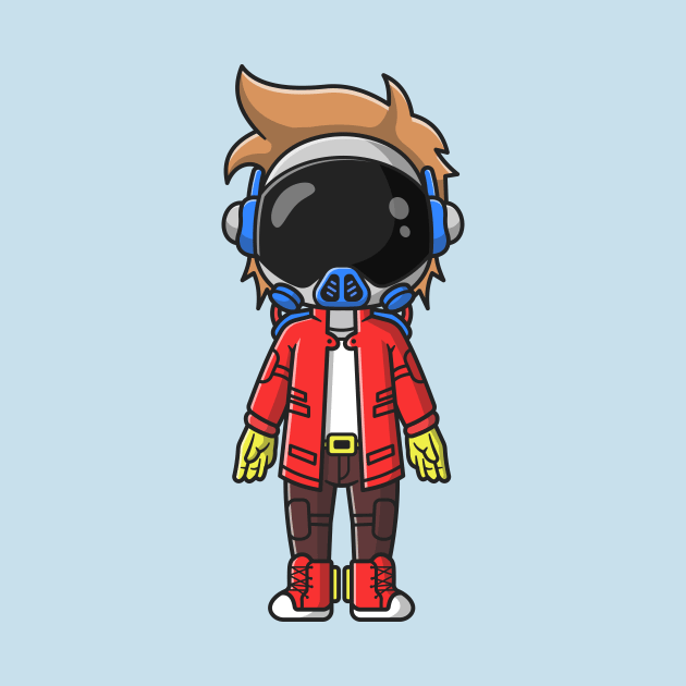 Cute Astronaut Punk Cartoon by Catalyst Labs