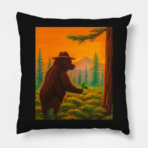 The Bear Ranger Pillow by soulfulprintss8